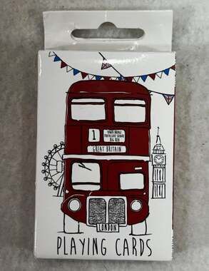 London England Souvenir Playing Cards Sealed Red Double Decker Bus Elgate